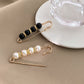 Fancy Rhinestones Pearls Safety Pin