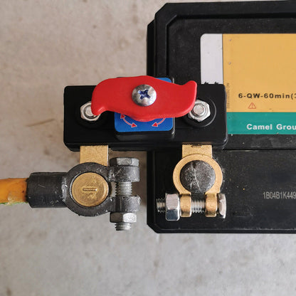 🔥One-Hand Operation🔥Car Battery Disconnect Switch – Protect Your Car Battery & Cut Power Instantly!