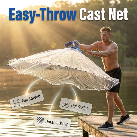 ✨ LIMITED-TIME 50% OFF ✨ Easy-Throw Cast Net – Fast-Sinking Weighted Mesh for Freshwater & Saltwater Fishing 🐟