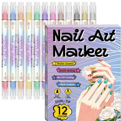 🎨⏳ Ultime 24h | Pennello Manicure Bifacciale per Disegni Fine -50%
