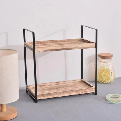 📦⏳Ultimo Giorno | Scaffale Doppio Livello Legno Multiuso -50%