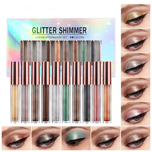 10 Colors Liquid Glitter Eyeshadow Set