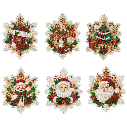 🎄✨ DIY Pearl Christmas Ornament Kit – Sparkling 5D Diamond Painting Hanging Decorations