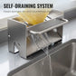 Self-Draining Sponge Holder with Towel Bar for Kitchen Sink