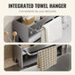 Self-Draining Sponge Holder with Towel Bar for Kitchen Sink