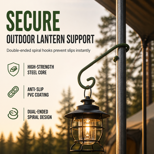 Outdoor Camping S-Shaped Metal Lamp Hook