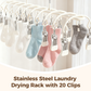 Stainless Steel Laundry Drying Rack with 20 Clips