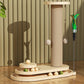 Interactive Cat Scratching Post with Feather Teaser & Ball Toys