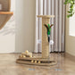 Interactive Cat Scratching Post with Feather Teaser & Ball Toys