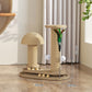 Interactive Cat Scratching Post with Feather Teaser & Ball Toys