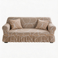 Universal Stretch Sofa Slipcover Full Coverage Elastic Couch Cover with Ruffled Skirt Cat Scratch Resistant Furniture Protector for All Seasons
