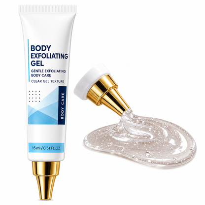 Gentle Body Scrub Gel and Cleansing Shower Gel for Exfoliating Body Care in a 15ml Pouch