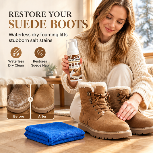 Suede and Nubuck Foam Dry Cleaner with Towel